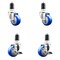 Service Caster 3 Inch 316SS Blue Poly Swivel 1-5/8 Inch Expanding Stem Caster Brake SCC, 2PK SS316EX20S314-PPUB-BLUE-2-TLB-2-158 - alternate 2